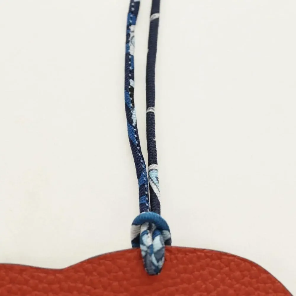 Hermes Petit H Dolphin Leather Charm Orange